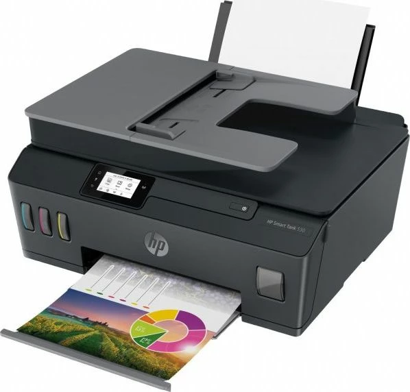 Printer multifunksional HP Smart Tank 530 (4SB24A) A4 Wi‑Fi, Bluetooth, sistem rezervuari boje, e zezë