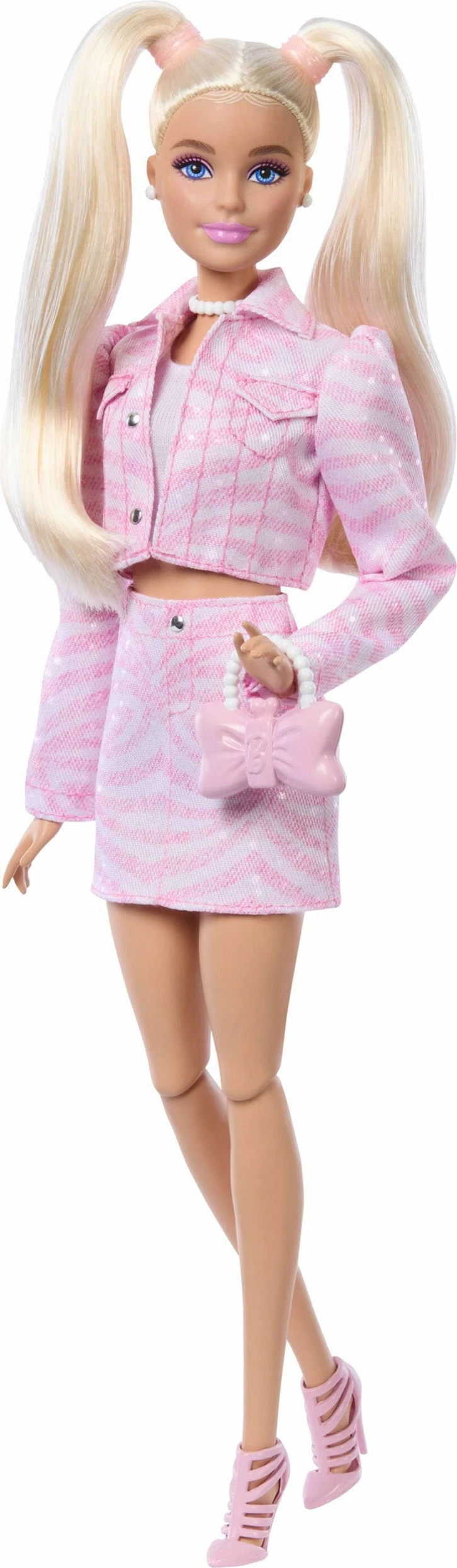 Kukull Mattel Barbie Deluxe Style #9 JJN69, veshje Barbiecore denim, set me aksesorë, rozë