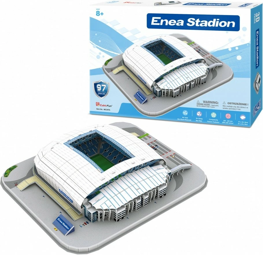 Puzzle 3D CubicFun 306-20257 model stadion Lech Poznań 97 copa 41x34x9 cm