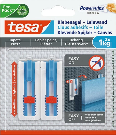 Gozhdë ngjitës tesa Powerstrips Klebenagel Leinwand, 2x 1 kg, për tapet dhe suva