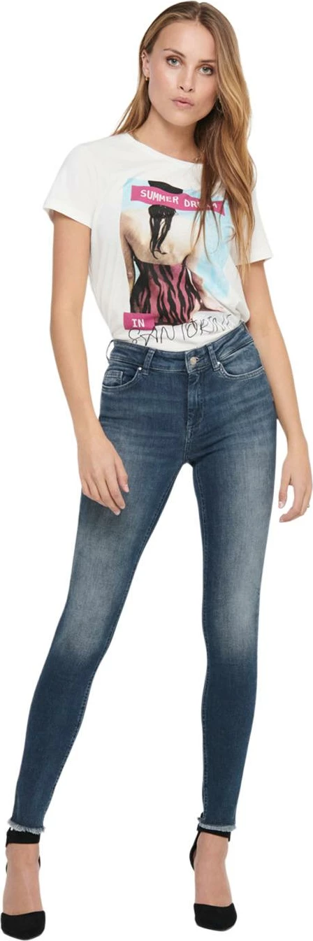 Xhinse skinny për femra Only ONLBLUSH MID SK ANK RW REA422 15216970, blu e errët denim [Madhësia: L/32]
