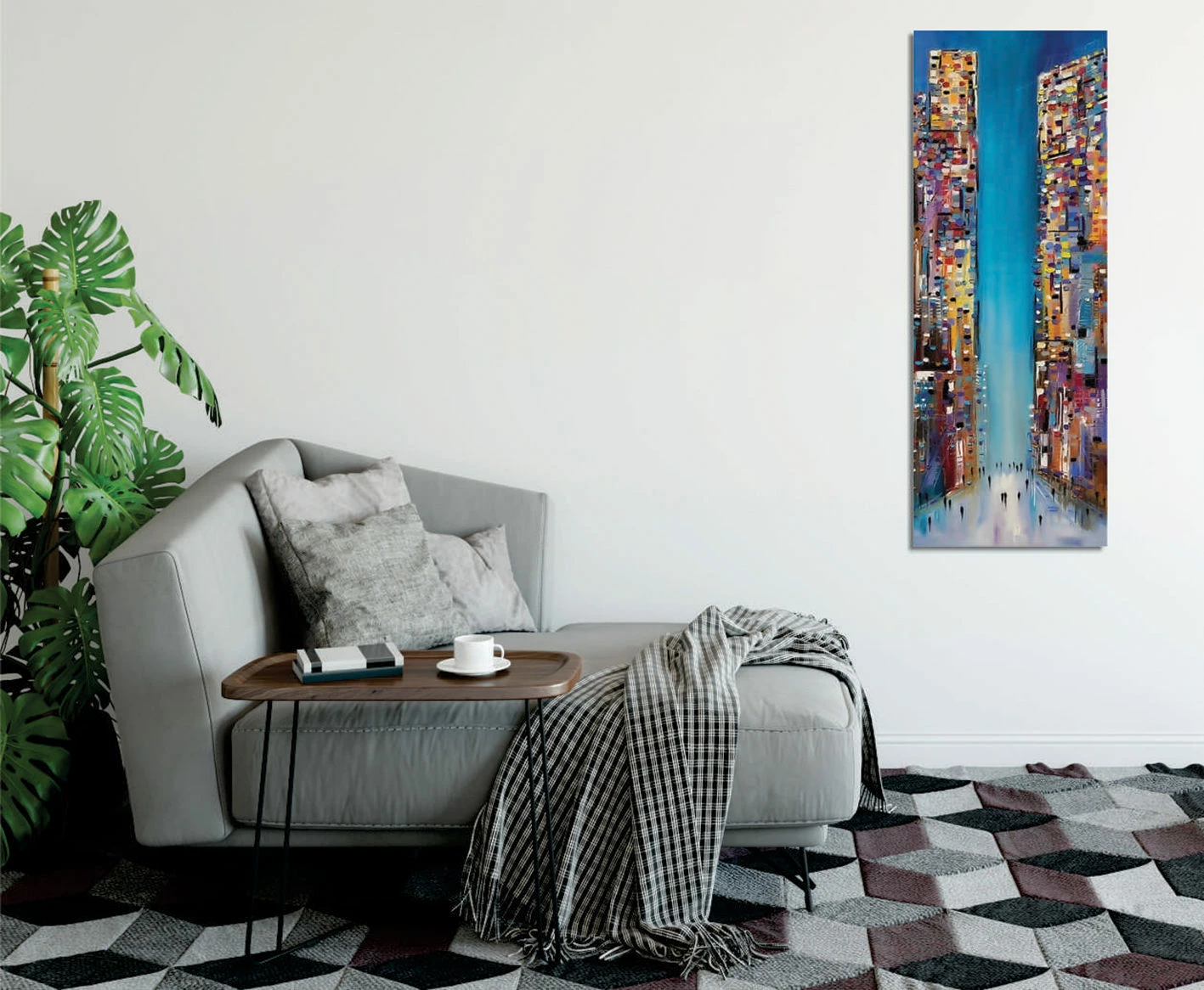 Pikturë dekorative në kanavacë, shumëngjyrëshe, PC321, 30x80cm