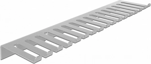 Mbajtës kabllosh DeLOCK 325 x 90 mm, montim në mur, metal, max Ø8 mm, gri