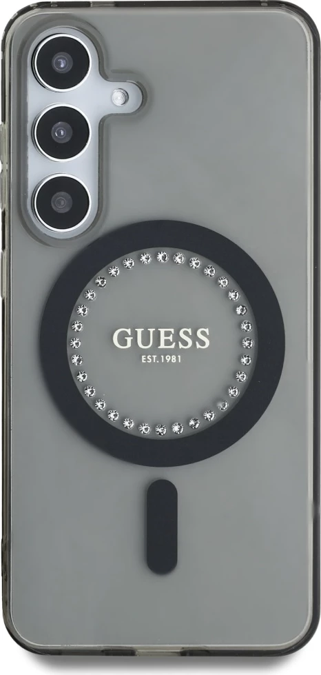 Mbështjellës Guess për Samsung Galaxy S25, MagSafe, i zi