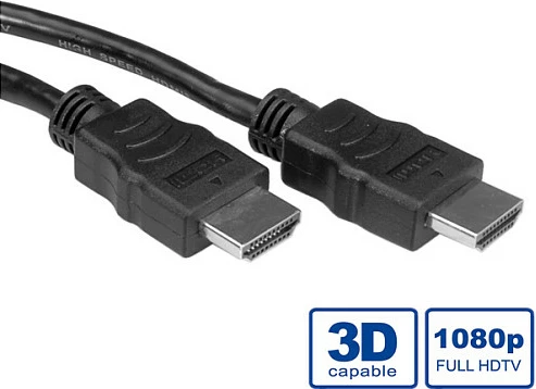 Kabllo HDMI VALUE High Speed me Ethernet, M/M, 7.5m, e zezë