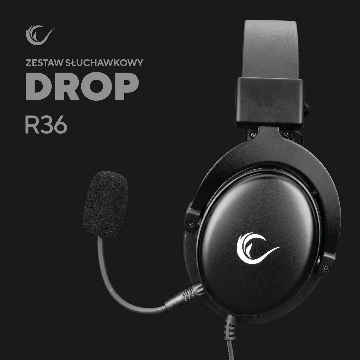Kufje gaming Rampage R36 Drop 7.1, me kabllo, mikrofon, 50 mm, të zeza