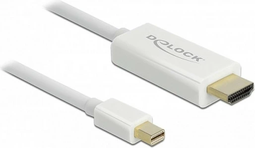 Kabllo Mini DisplayPort në HDMI DeLOCK 83707, 2 m, 1920x1200, e bardhë