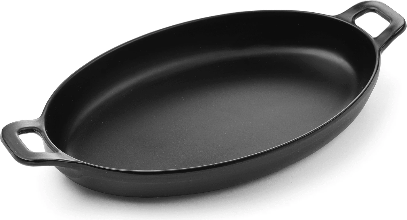 Enë servimi ovale mini melamine, Fine Dine Little Chef, 263x140x37 mm, e zezë