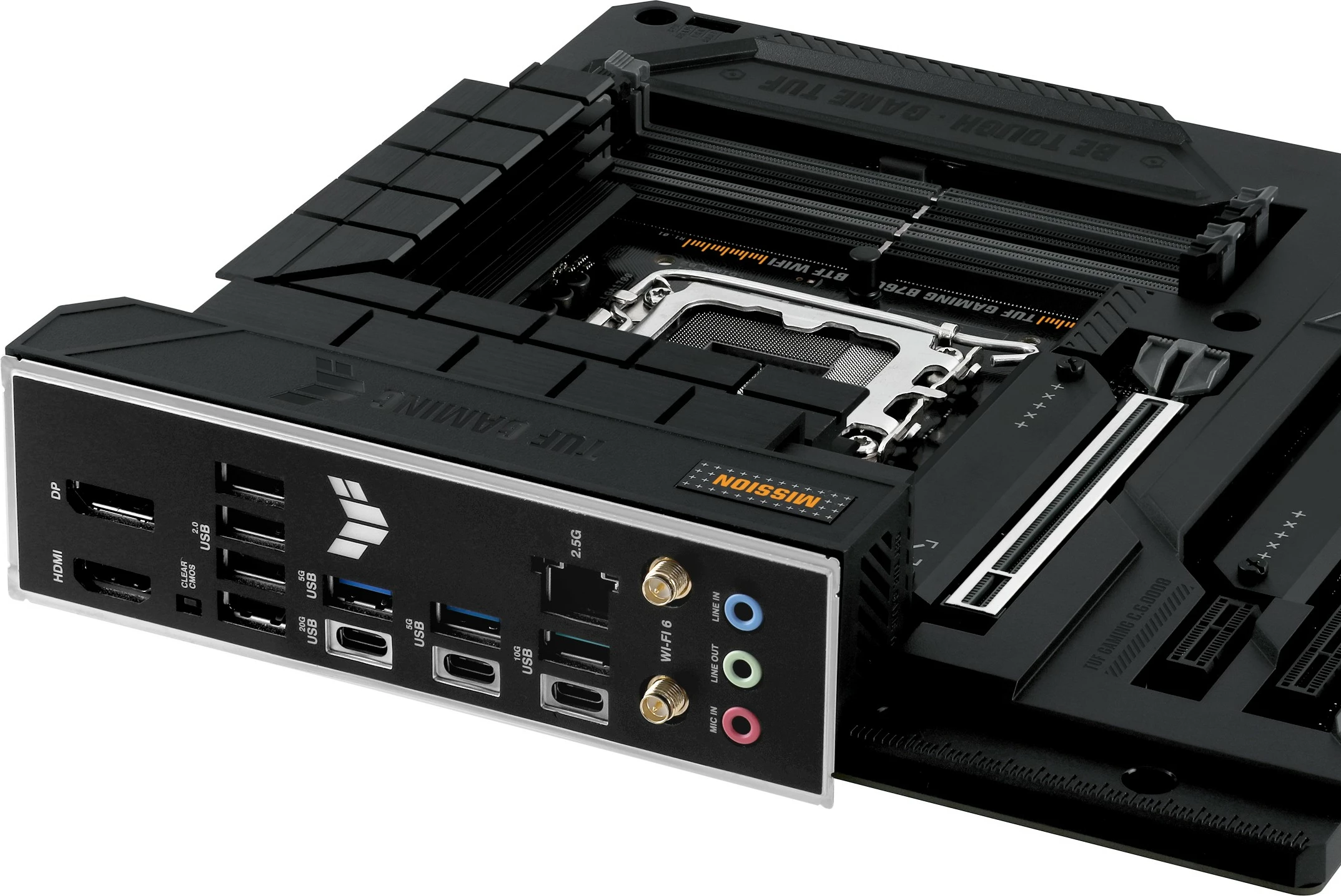 Pllakë amë ASUS TUF GAMING B760M-BTF WIFI, Intel, LGA 1700, DDR5, micro ATX