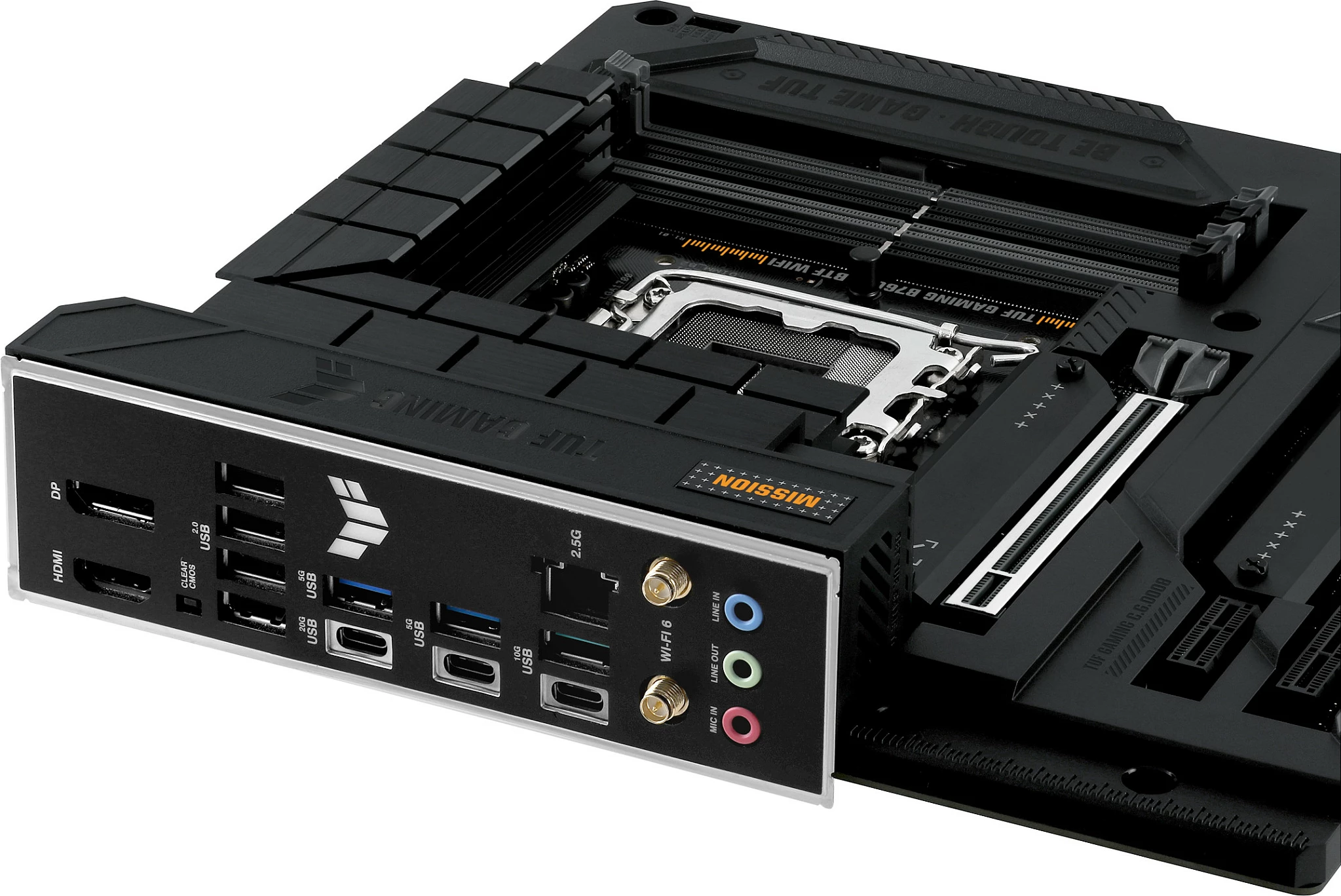 Pllakë amë ASUS TUF GAMING B760M-BTF WIFI, Intel, LGA 1700, DDR5, micro ATX