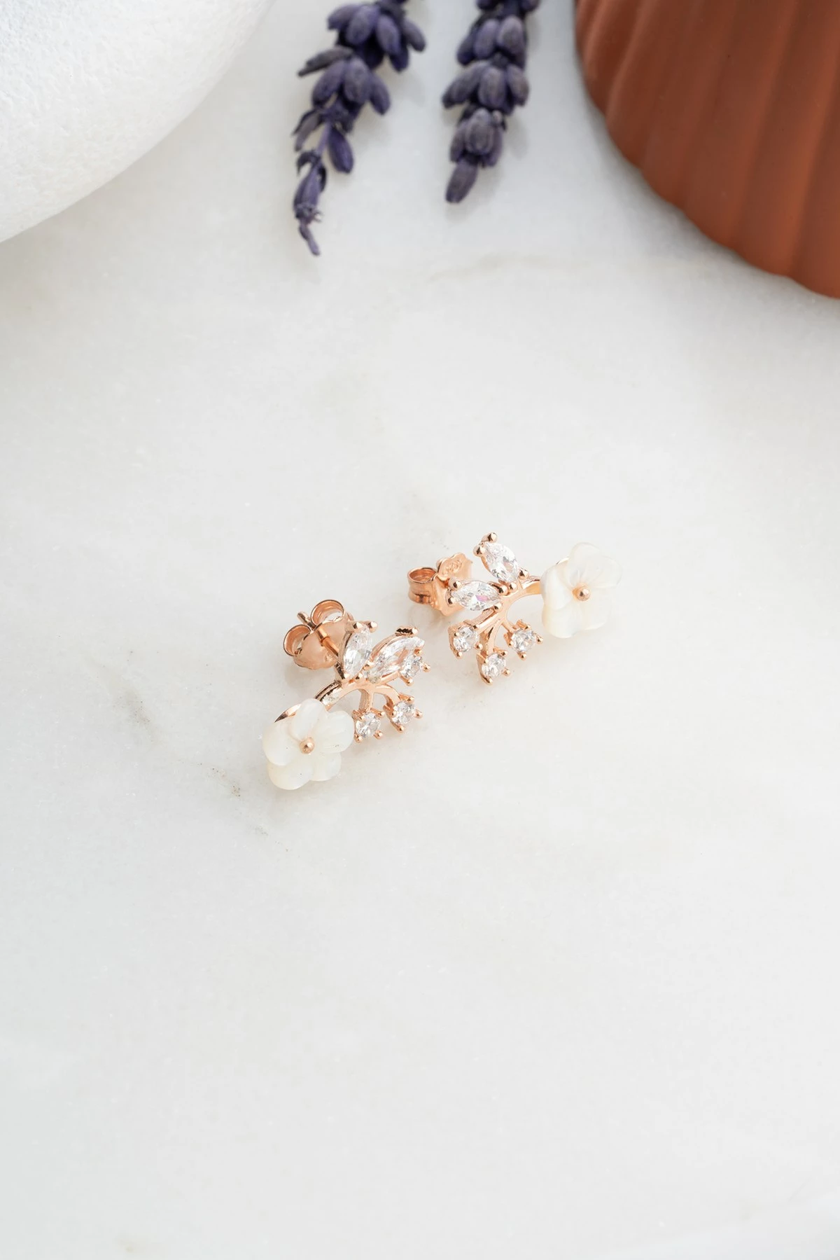 Vathë argjendi Jumeon, ngjyrë rozë ari dhe e bardhë, NRZ998894