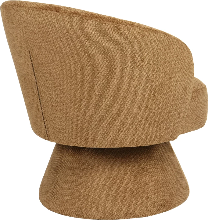 Karrige me rrotullim Cioura, stof kafe, 70x68x75cm