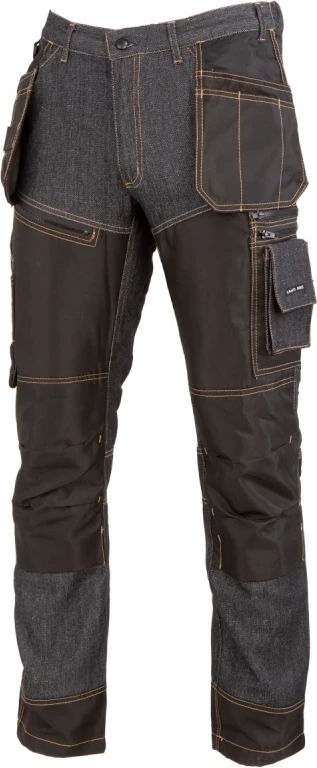 Pantallona xhinse pune LAHTI PRO L4052804, XL, me pjesë të përforcuara, të zeza