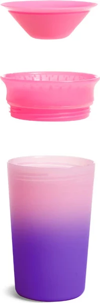 Kupë për fëmijë Munchkin Miracle 360° Color Changing Cup rozë, 266 ml