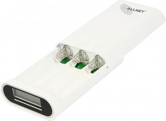 Powerbank ALLNET ALL-PB103, LCD, 2x USB-A, micro-USB + USB-C, i bardhë