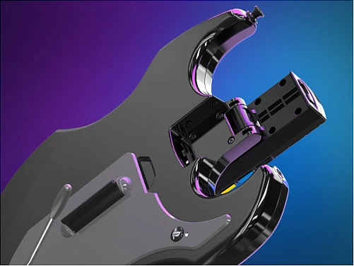 Kontroller kitarre PDP Riffmaster, wireless, për PC/PS4/PS5, 36h, e zezë/gri
