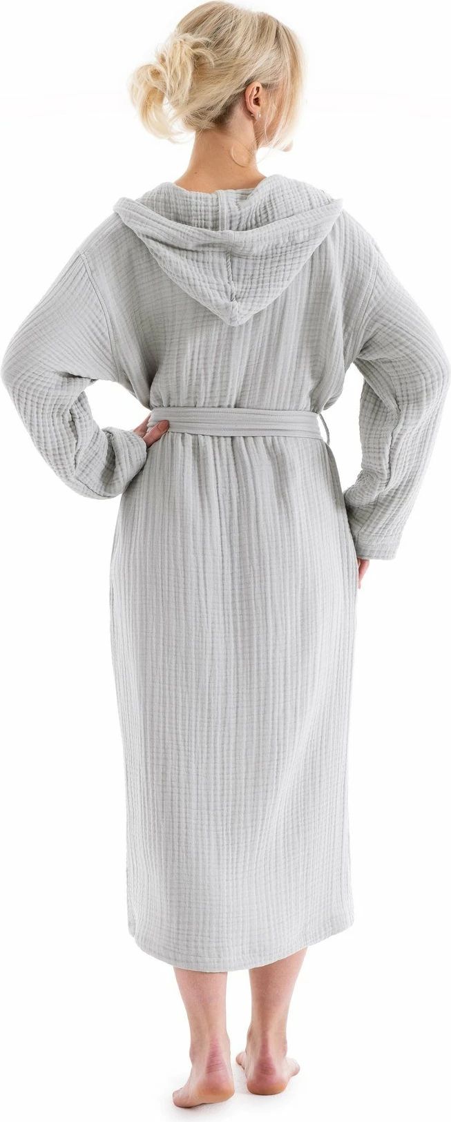 Rrobdeshamer unisex, muslin, ngjyrë gri, XXL