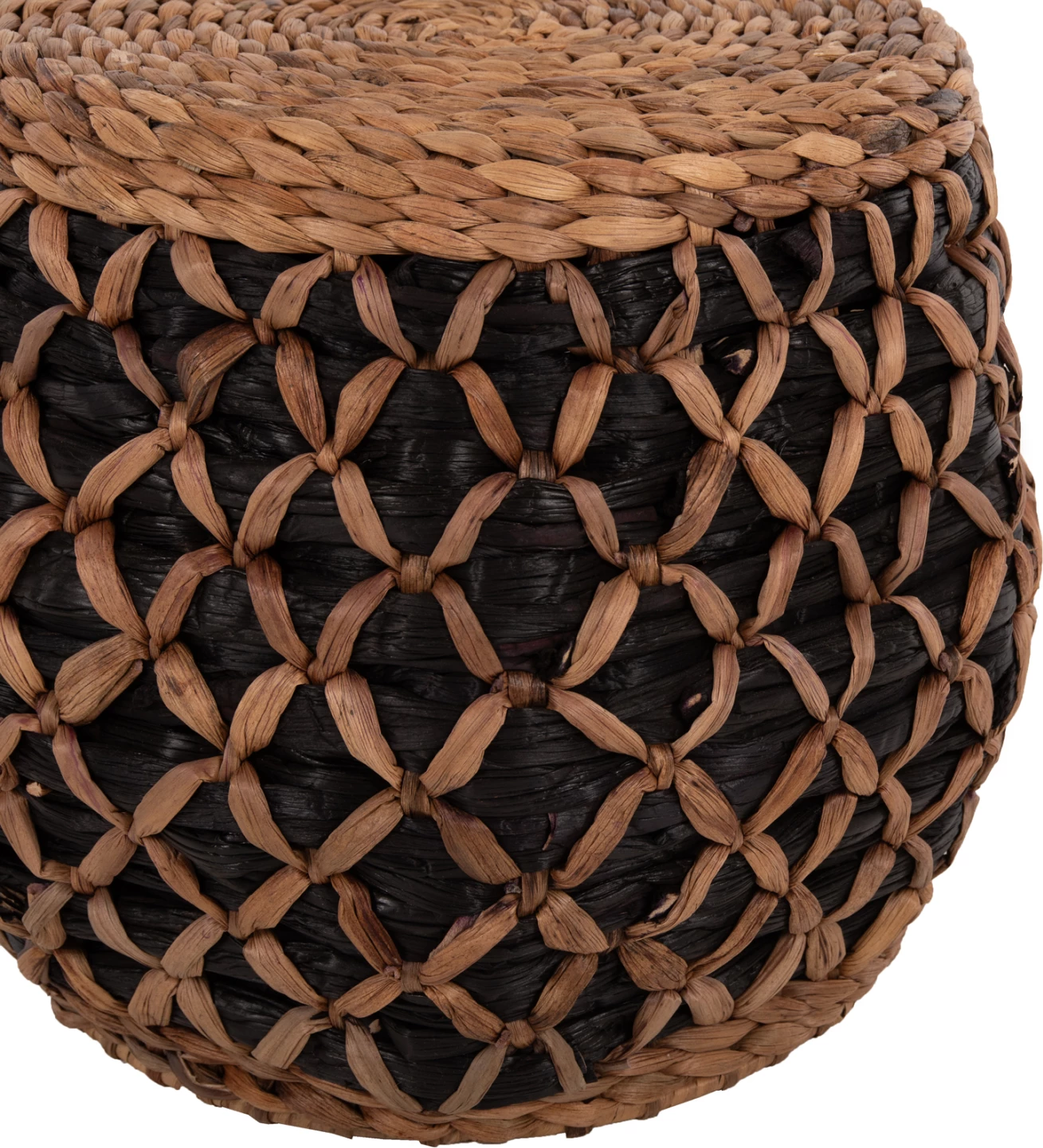 Karrige për bar TEOFILO FH7869, natyrale dhe e zezë, Φ43x38H cm