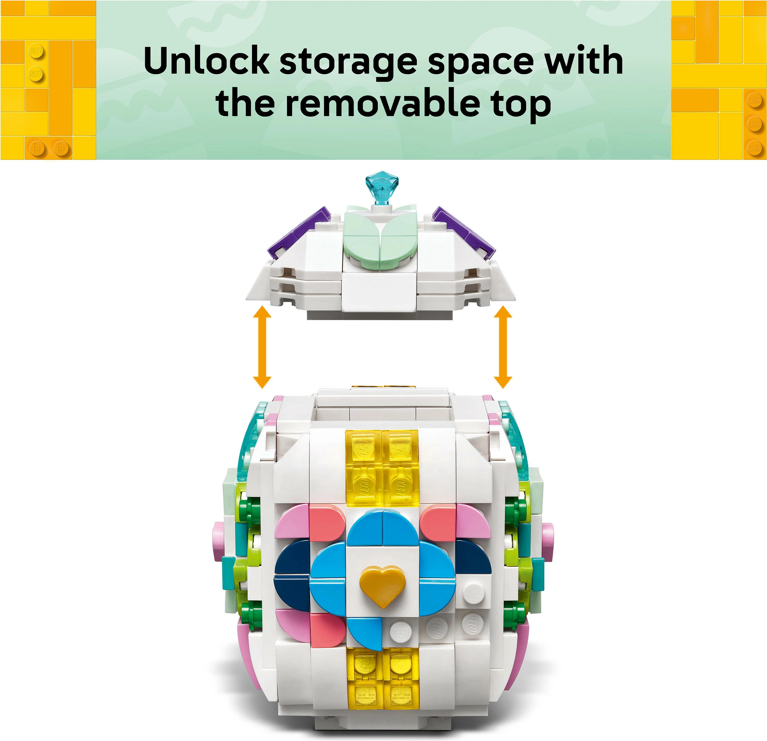 Set ndërtimi LEGO Iconic 40816 Decorative Easter Egg, 386 copë, 9+ vjeç, shumëngjyrësh