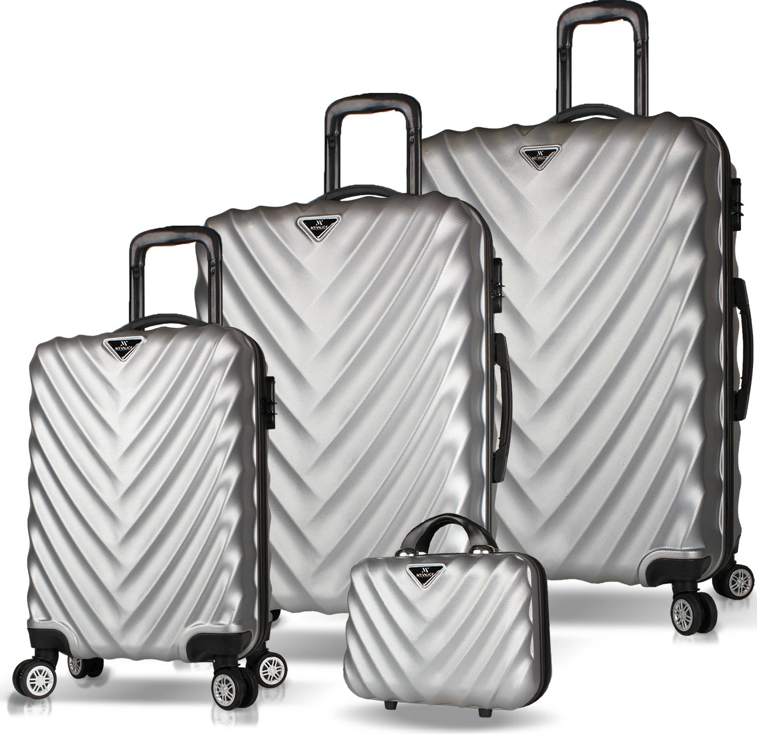 Set valixhesh (4 copë), ngjyrë gri, Zoozie Bags, 7279