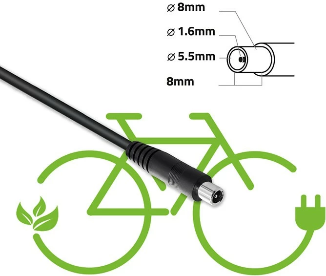 Karikues biçiklete elektrike Qoltec 50334, 42V 2A, për bateri 36V, i zi