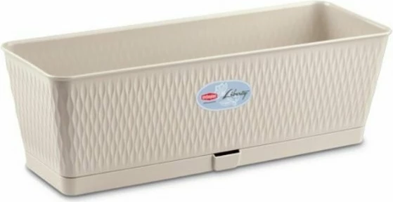 Saksi plastike Lumarko Kaste Liberty 50x18x16 cm, e bardhë
