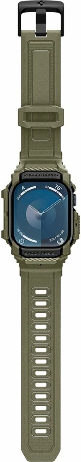 Rrip Spigen Rugged Armor Pro për Apple Watch 10, 46MM, i gjelbër