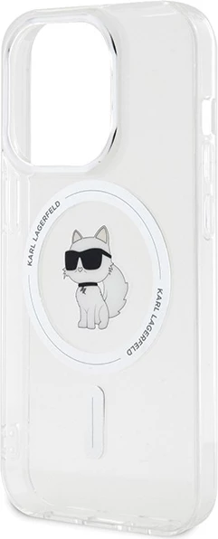 Mbështjellës Karl Lagerfeld IML Choupette MagSafe për iPhone 14 Pro, Transparent
