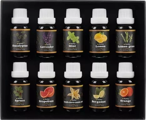 Set vajra esenciale për difuzor Ruhhy 21938, 10x15 ml, 10 aroma (paketë 10 copë)