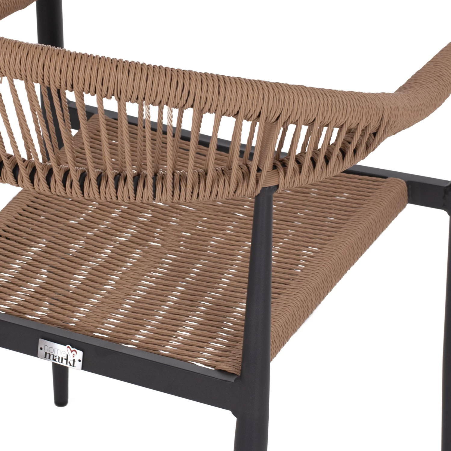 Karrige alumini GRET FH5854.02 gri qymyr-alumin-bezh PE rattan 56x55.5x78H