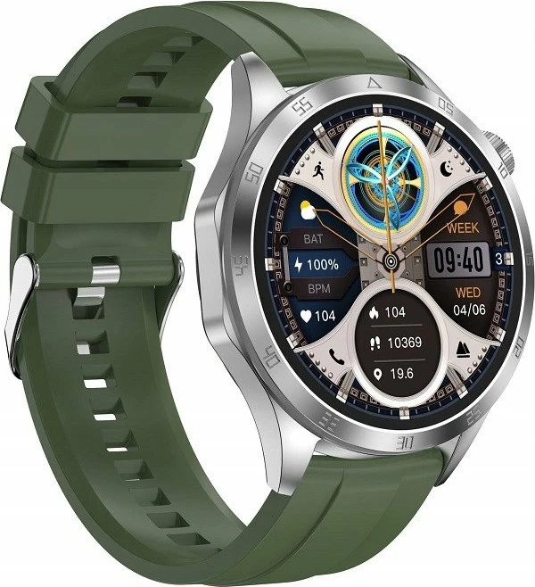 Smartwatch NoName PSMART20S 1.43\" IPS, GPS, NFC, 270mAh, 360x360, jeshile, me rrip shtesë