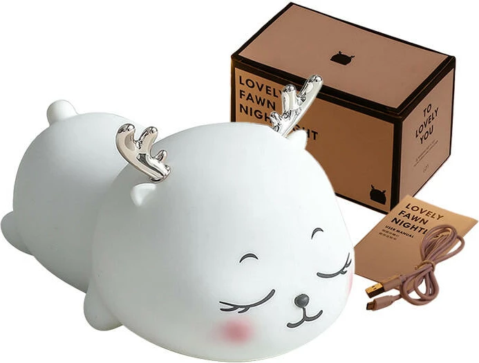 Llambë nate për fëmijë SuperFire L07 Little Elk, shumëngjyrëshe, me timer, e bardhë