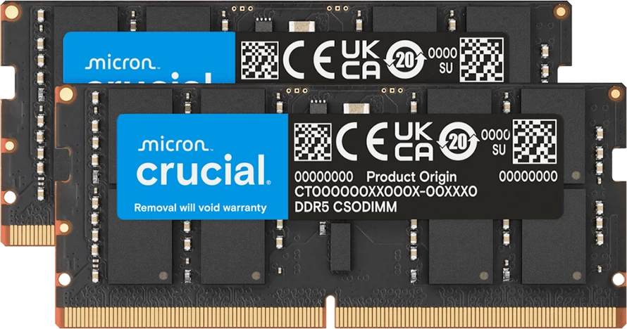 RAM Memorje Crucial DDR5-6400 CSODIMM CL52 64GB (2x32GB) SODIMM 262-pin, kit 2 copë