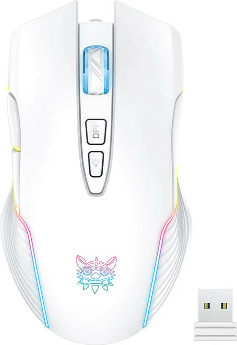Maus wireless ONIKUMA CW905, RGB, 3600 DPI, i bardhë