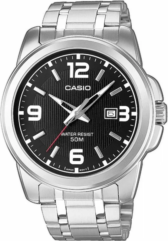 Orë dore për meshkuj Casio MTP-1314PD-1AVEF, e zezë, me kuti