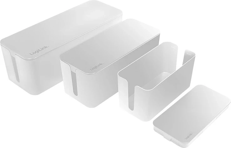 Kutia për organizimin e kabllove Logilink, bardhë