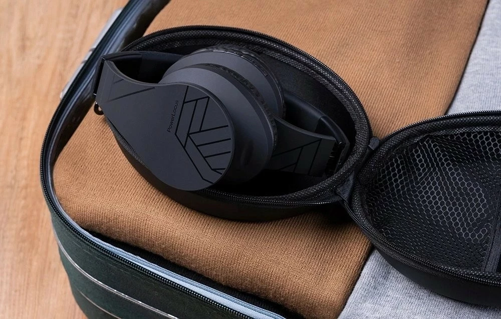 Kufje PowerLocus P2, Bluetooth 5.3, microSD, radio FM, të zeza