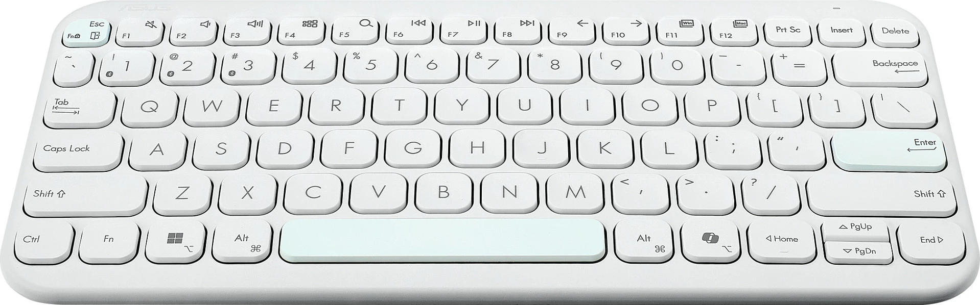 Tastierë ASUS KW100, pa kabllo Bluetooth, layout QWERTZ (DE), 75%, e bardhë