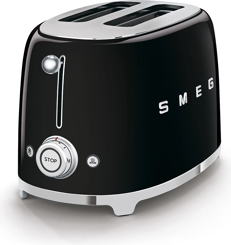 Thekëse buke Smeg 50´ Style, 2x2, 950W, e zezë