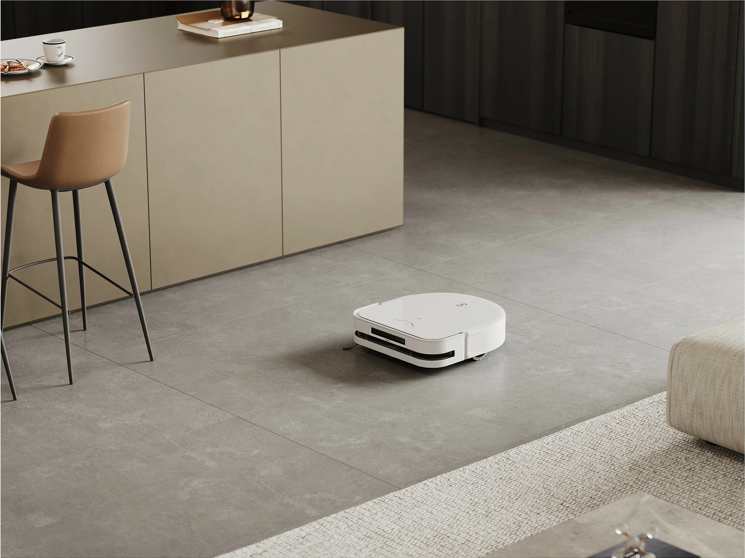 Robot fshesë Ecovacs Deebot X5 Omni, pa qese, stacion me qese pluhuri 3.5 L, fshirje e lagët, e bardhë