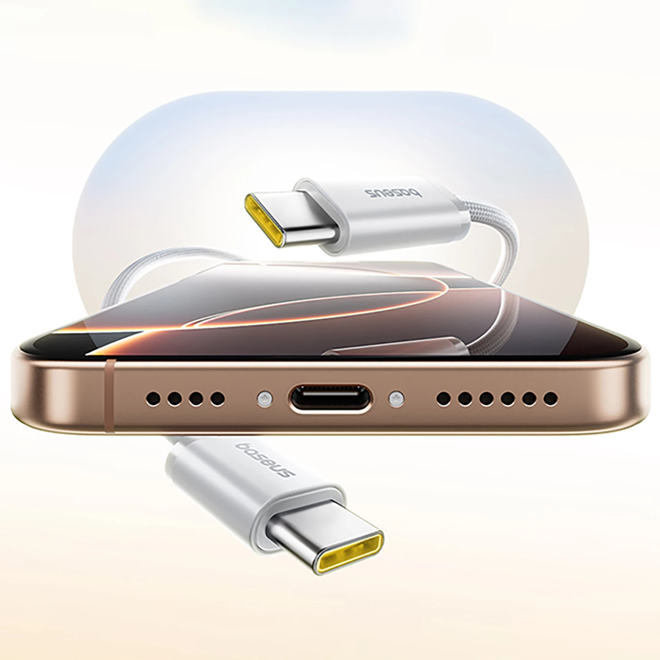 Kabllo USB-C në USB-C Baseus Dynamic 4 Pro, 1m, 100W, E bardhë