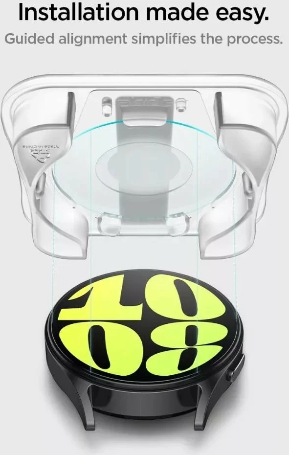 Xham i kalitur mbrojtës Spigen Glas.TR EZ-FIT për Samsung Galaxy Watch 7 44 mm, transparent, paketë 2 copë