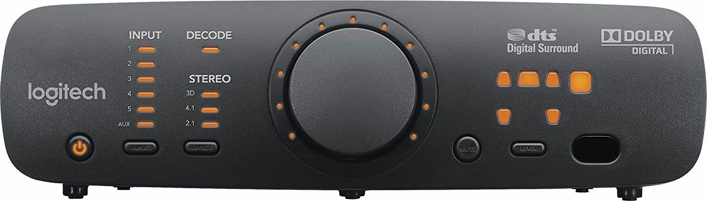 Altoparlantë Logitech Z906 980-000468, 5.1, 500W RMS (1000W peak), THX, Dolby Digital/DTS, të zeza, set 6 copë