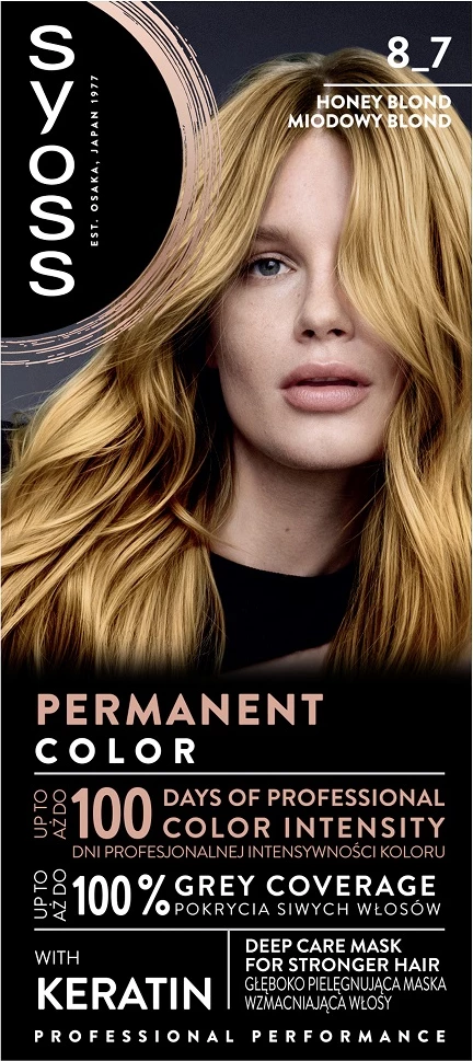 Ngjyrë për flokë për femra Syoss 8_7 Mjaltë Blond, 1 copë