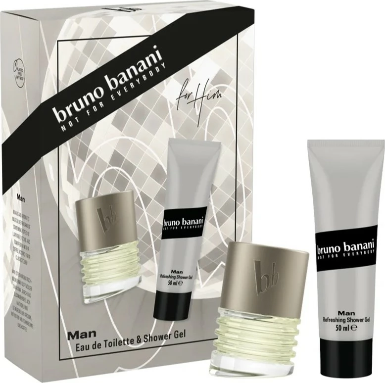 Set Eau de Toilette dhe xhel dushi për meshkuj Bruno Banani Man 30ml + 50ml