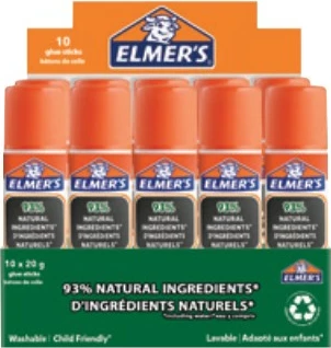 Ngjitës shkop Elmer's PURE SCHOOL 20g, pako 10 copë