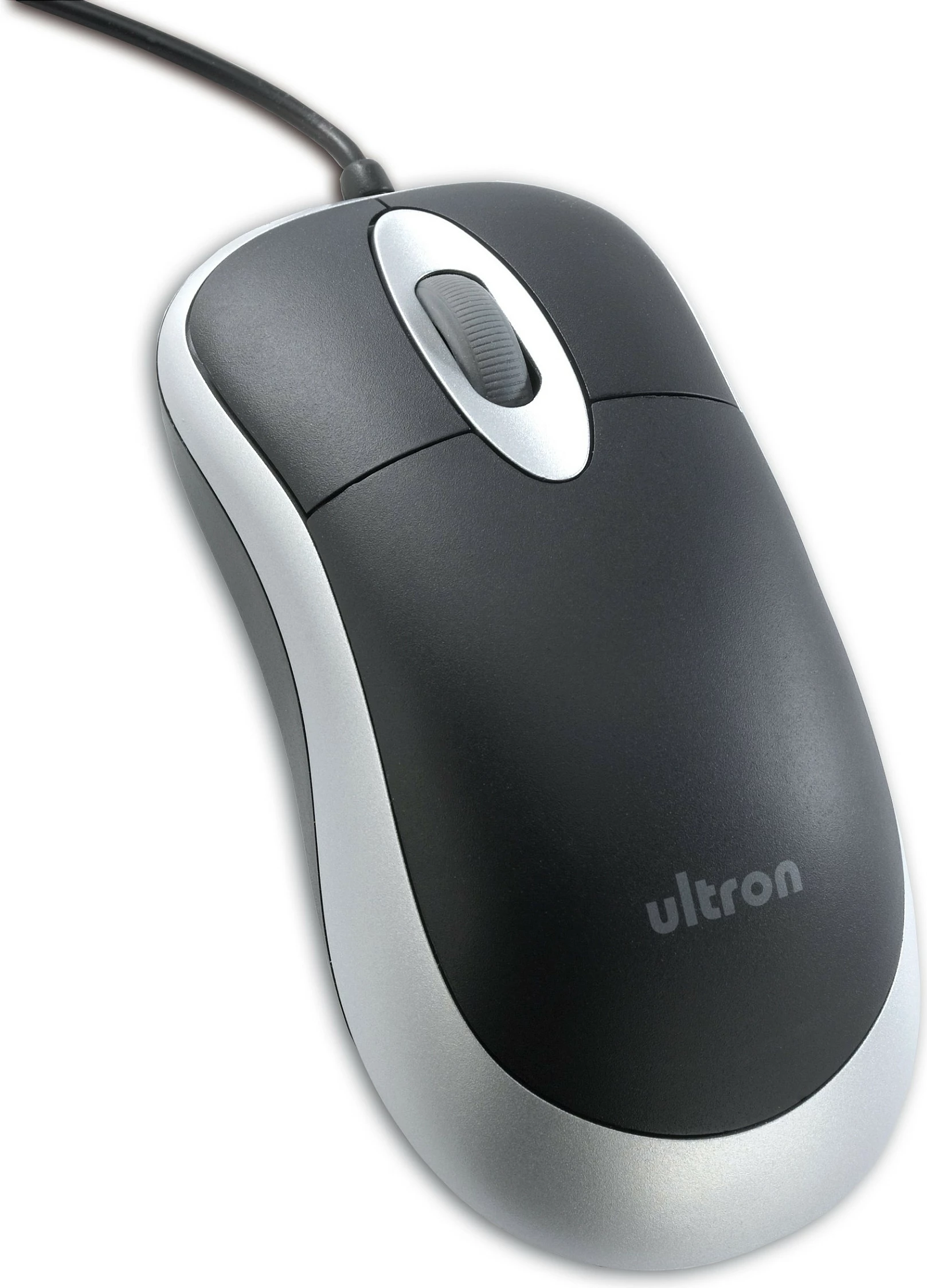 Maus Ultron UM-100 Basic, optik USB, 800 DPI, i zi me argjend