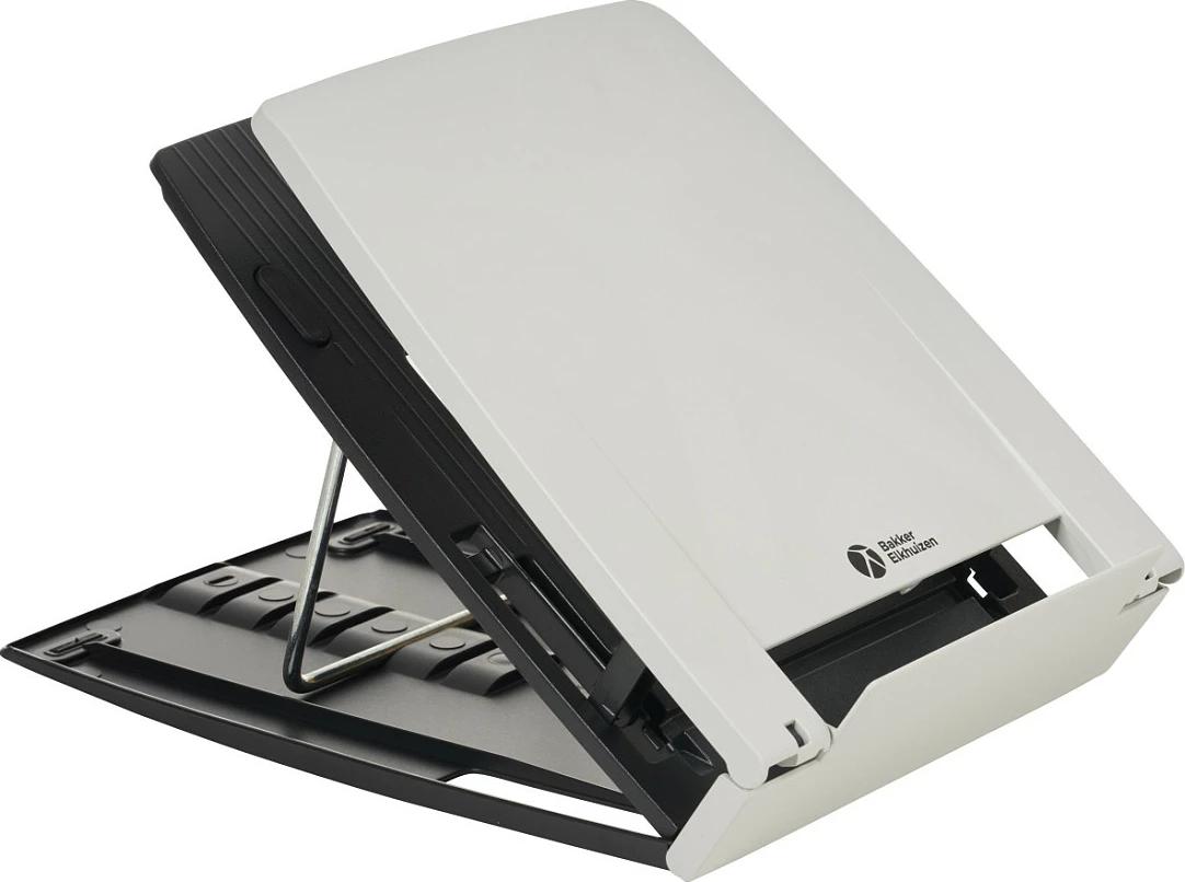 Mbajtëse laptopi BakkerElkhuizen Ergo-Q 330 Circular, për deri 17", e palosshme, e rregullueshme, 6 pozita, 6 kg, zi/gri