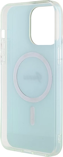 Mbështjellës Guess GUHMP15XHITSQ për iPhone 15 Pro Max, MagSafe, turkeze