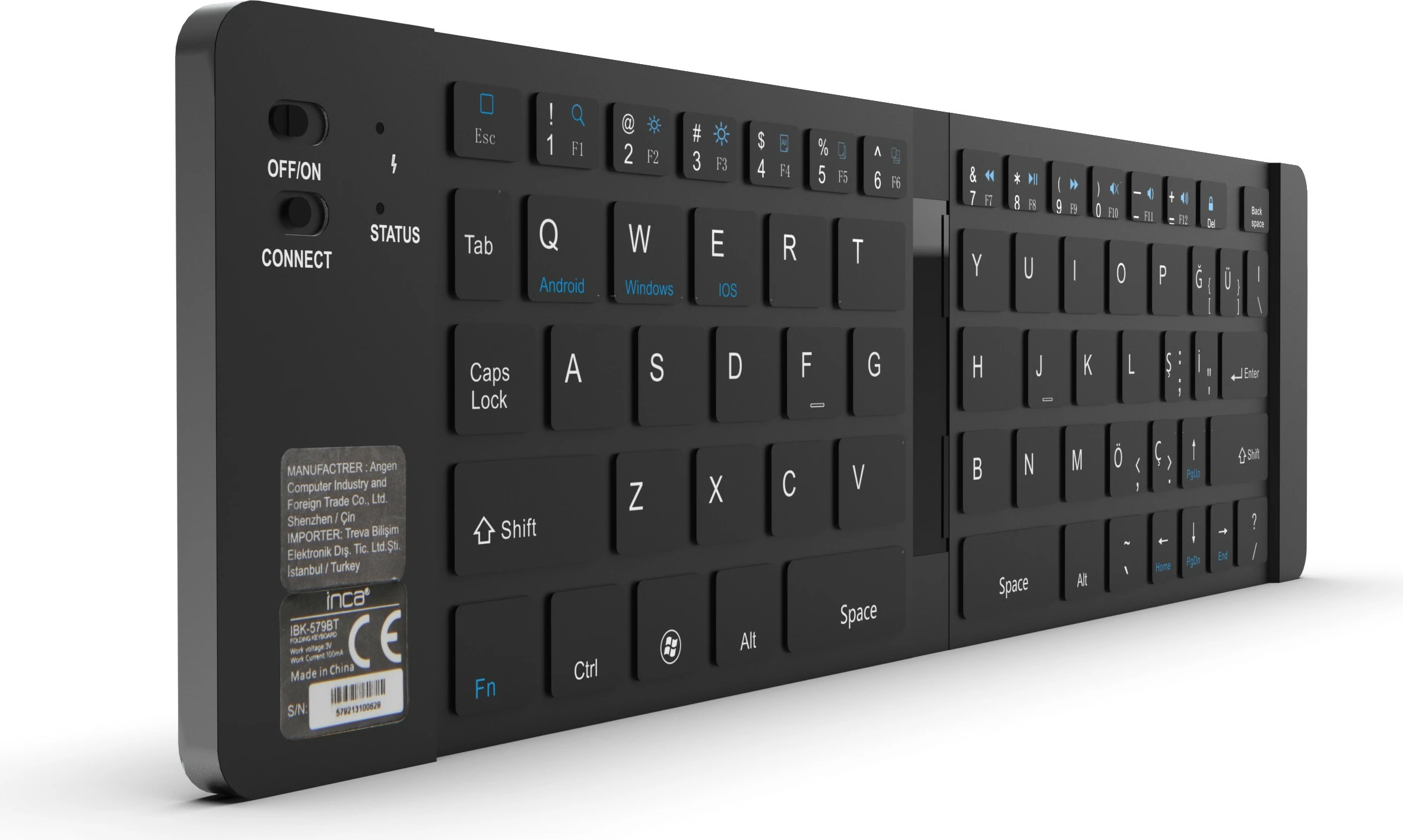 Set tastature dhe maus Incase IBK-579BT, mini, Bluetooth, palosëse, silver